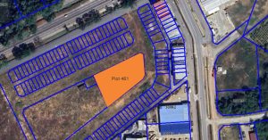 Top view of Plot 461 – 37,340 sqft freehold commercial land in Sungai Petani, ideal for hawker centre or food court, located near town and major highways