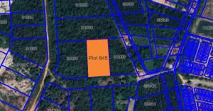 Aerial view of Plot 645 – 145,002 sqft freehold industrial land for sale in Sungai Petani, Kedah, surrounded by industrial, commercial, and residential areas with easy access to Eastern Bypass and PLUS Highway